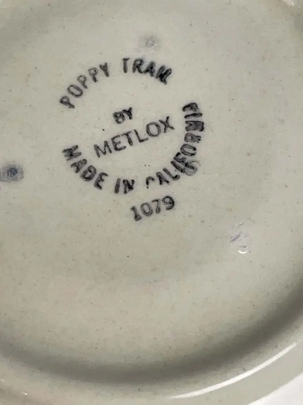 Vintage Metlox Poppy Trail Autumn Berry Small Bowl and Saucer Set